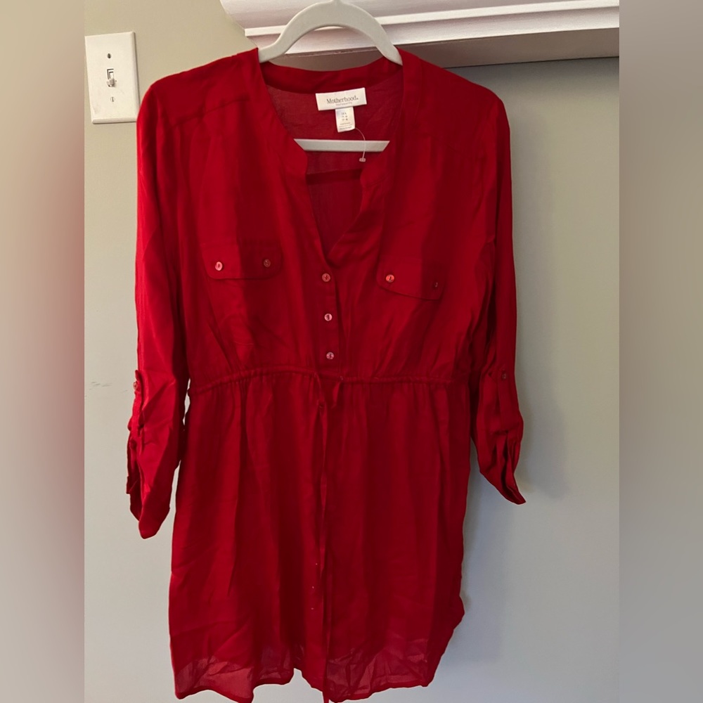 Motherhood Maternity Large Red Top